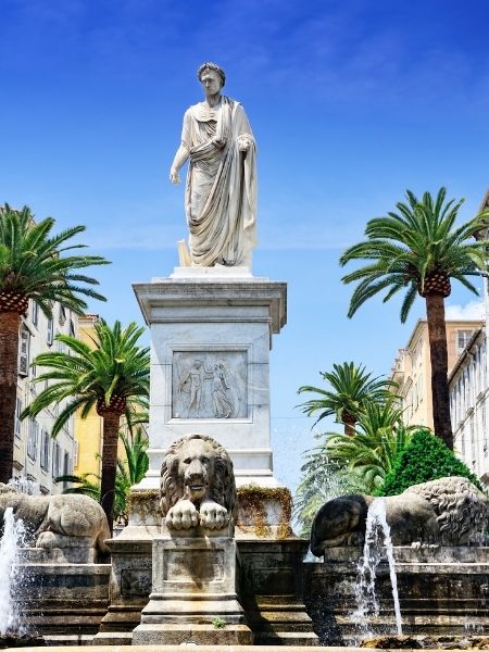 Cultural statue of Napoleon in Ajaccio