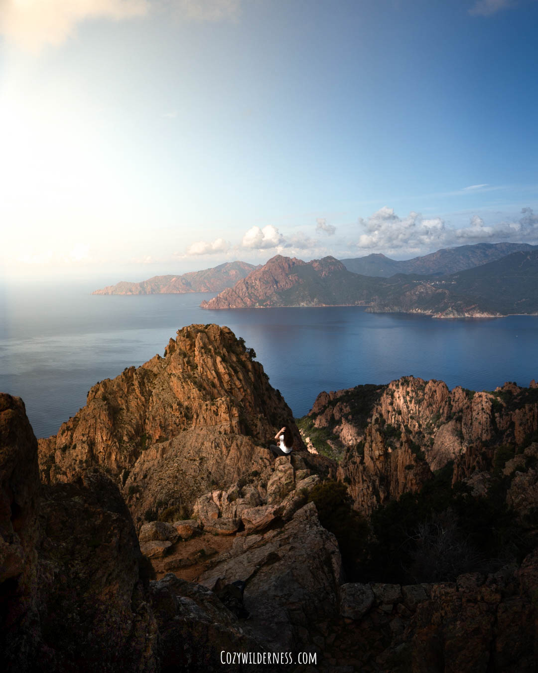 views coastline of Corsica's west coast
